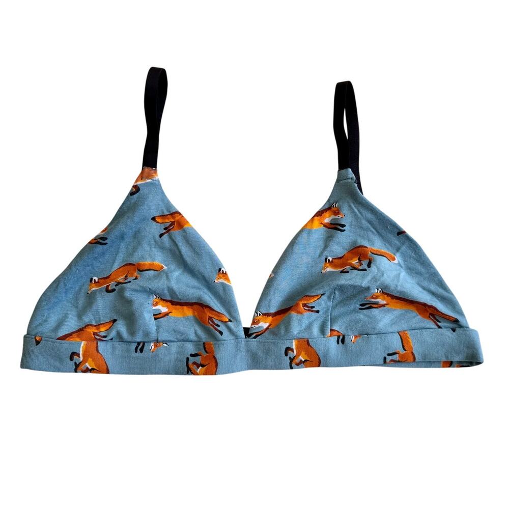 Me Undies Womens Size Medium Blue Orange Fox Bra